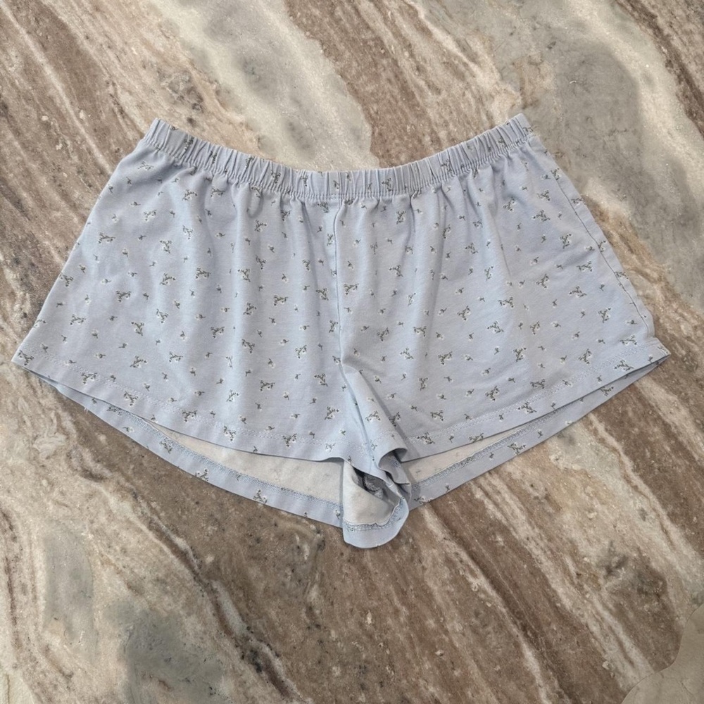 Forever 21 Light Blue Floral Pajama Shorts